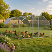 Enclos à poulets robuste pour l'extérieur, en acier galvanisé, avec grillage hexagonal, pour l'élevage de volailles dans la cour de la maison