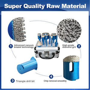 Kim Cương khoan <span class=keywords><strong>bit</strong></span> thiết lập cho gạch ceramic đá cẩm thạch Granite chân không brazed lõi khoan <span class=keywords><strong>bit</strong></span> 6mm Đường kính lỗ Saw brazed mở lõi <span class=keywords><strong>bit</strong></span> - Product Image 3