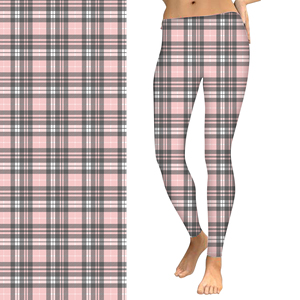 Wholesale 220 GSM Yiwu <strong>Low</strong> MOQ Yoga <strong>Waist</strong> Sugar Gridding Digital Print Butter Soft <strong>Leggings</strong> for Women - Product Image 1