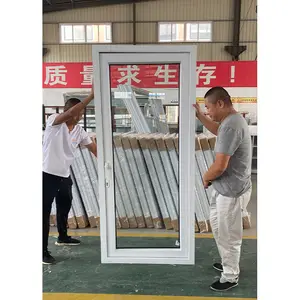 Porte in vetro a battente in PVC di design di fabbrica porta francese upvc