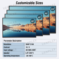 Téléviseur intelligent 4K étanche IP65 pour extérieur, WebOS, Wi-Fi double bande, commande vocale, dimensions personnalisées 55 65+