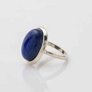 Aqua Chalcedony Gemstone Statement <b>Ring</b> Handmade <b>Boho</b> Jewelry for Women in Sterling <b>Silver</b> Fashionable Fine <b>Rings</b> - Product Image 1