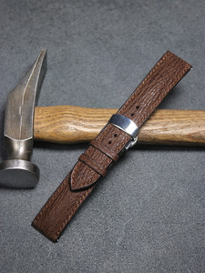 สายนาฬิกาอัจฉริยะทำด้วยมือทำจากหนังแท้แบบปรับแต่งเองได้ทำจากสเตนเลสสตีลหัวเข็มขัดแบบเข็ม-<span class=keywords><strong>หนัง</strong></span><span class=keywords><strong>ฉลาม</strong></span>สีน้ำตาลสีดำ - Product Image 5