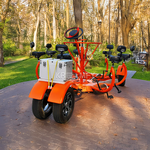 Vélo de bar à bière Surrey pour 7 personnes avec fourche en acier, frein à disque, pédale simple vitesse, pédale ordinaire - Product Image 3