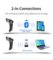 Escáner de Códigos de Barras 1D 2D de Bajo Precio, Pistola de Escaneo CMOS, Escáner de Códigos QR Portátil con Cable USB, Funciona con Sistema POS