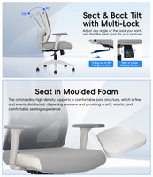 Chaise de bureau exécutive moderne Space United, mobilier de bureau commercial, chaise de bureau pivotante à dossier moyen pour personnel