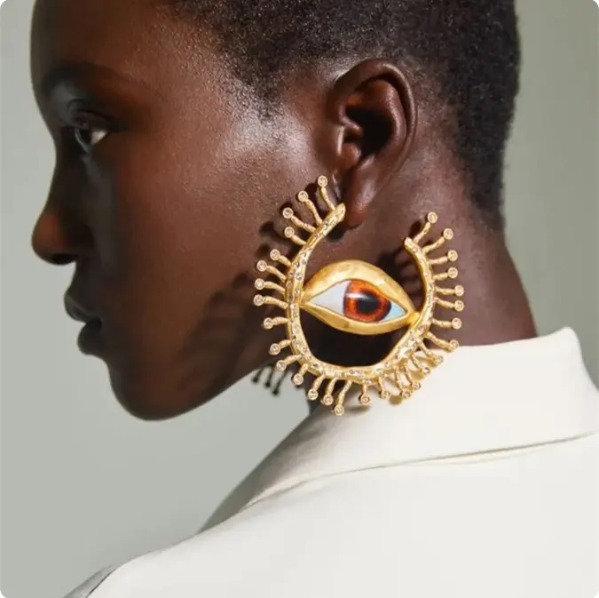 Di lusso barocco Vintage in lega grande strass occhi di cristallo orecchini pendenti per le donne gioielli nuova moda orecchini esagerati