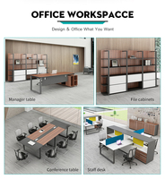 Meubles de bureau en bois modernes, table de salle de réunion, bureau de direction, bureau de conférence