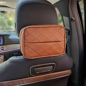 Porte-mouchoirs de <span class=keywords><strong>voiture</strong></span> YECAI avec finition en <span class=keywords><strong>cuir</strong></span>, boîte à mouchoirs durable pour véhicule, installation facile, accessoires de décoration et de rangement pour <span class=keywords><strong>voiture</strong></span> - Product Image 1