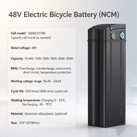 Batterie de vélo électrique rechargeable 36V/48V/60V avec connecteur personnalisé BMS, packs de batteries au lithium pour vélo électrique 10.4Ah/13Ah/15Ah/20Ah