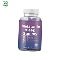 Gummies de mélatonine végétariennes OEM pour adultes, 60 unités, saveur fruitée, avec vitamine C pour soutenir la santé immunitaire et la relaxation, adaptées aux femmes enceintes
