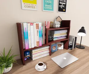 Estante ajustable de escritorio para libros, organizador de oficina, organizador de almacenamiento para revistas