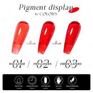 JTING Hema Free Vegan – Collection de vernis gel effet gelée 6 couleurs, haute pigmentation, couleurs néon transparentes, pour ongles - Product Image 3