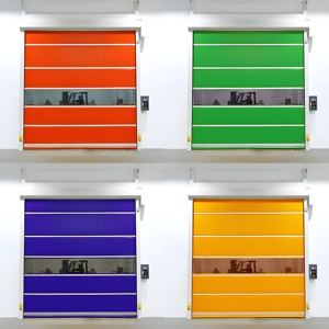 Porte automatique industrielle de levage d'induction de porte de volet roulant rapide de <span class=keywords><strong>PVC</strong></span> fait sur commande pour la porte commerciale transparente de salle de voiture - Product Image 5