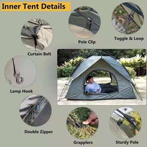 <span class=keywords><strong>Pop</strong></span> <span class=keywords><strong>up</strong></span> Tente Camping En Plein Air 3-4 Personnes Glamping Haute Qualité Étanche Tente De Plage Automatique Famille <span class=keywords><strong>Moustiquaire</strong></span> Installation Facile - Product Image 3