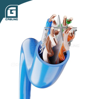 Kabel Komunikasi Gcabling Lan Cat 6 UTP FTP SFTP OFC 4PR 305m Box Tembaga Cat6 Berpelindung Kabel Ethernet Jaringan Indoor Outdoor