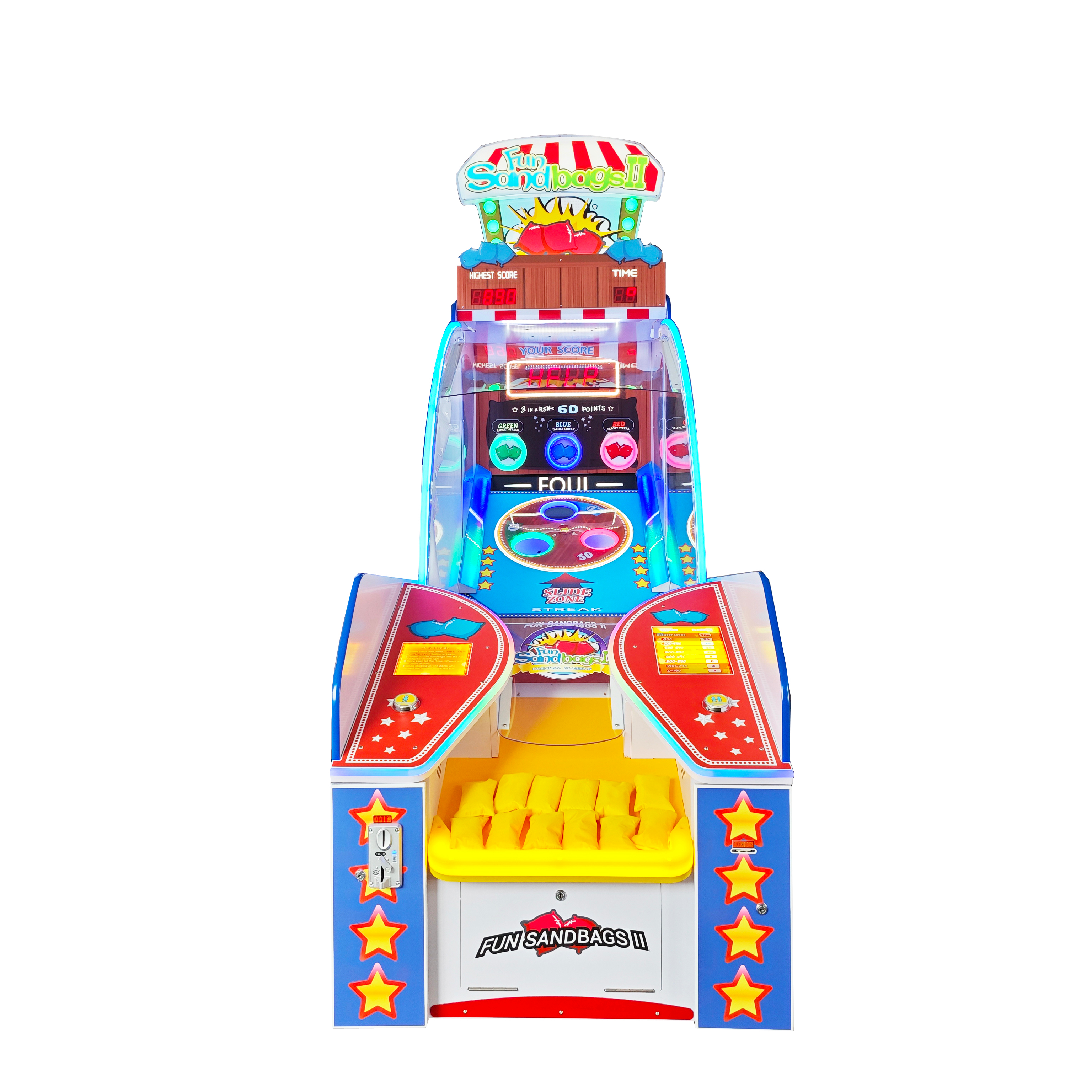 Funpark Durable Throw Sandbags Lottery Redemption Game Machine Electronic Kids Prize Arcade Game for Shopping Mall Zone