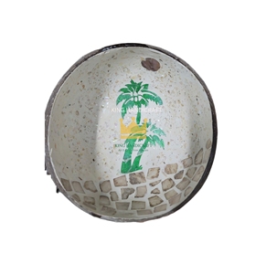 Cuencos de Coco Pulidos y Decorados con Incrustaciones de Madreperla para Servir Alimentos, Ensaladas y Helados, Hechos por Artistas Expertos - Product Image 1