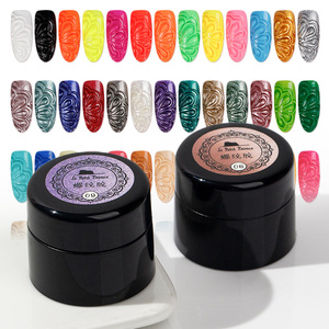 QSHY-pintura 3D para <span class=keywords><strong>uñas</strong></span>, escultura <span class=keywords><strong>de</strong></span> modelado <span class=keywords><strong>de</strong></span> Metal en relieve, <span class=keywords><strong>esmalte</strong></span> <span class=keywords><strong>de</strong></span> Gel a granel con logotipo personalizado UV LED - Product Image 5