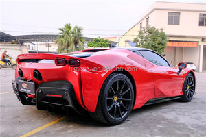 ชุดแต่งคาร์บอนไฟเบอร์แห้งสำหรับ Ferrari SF90 ชุดแต่งคาร์บอนไฟเบอร์แท้ SF90 ประกอบด้วยลิ้นหน้า สเกิร์ตข้าง ดิฟฟิวเซอร์ สปอยเลอร์ ช่องรับอากาศด้านหลัง - Product Image 6