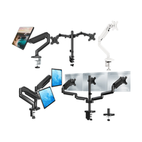 Support d'écran 13-34 pouces Écran réglable à double bras de moniteur Support de moniteur portable
