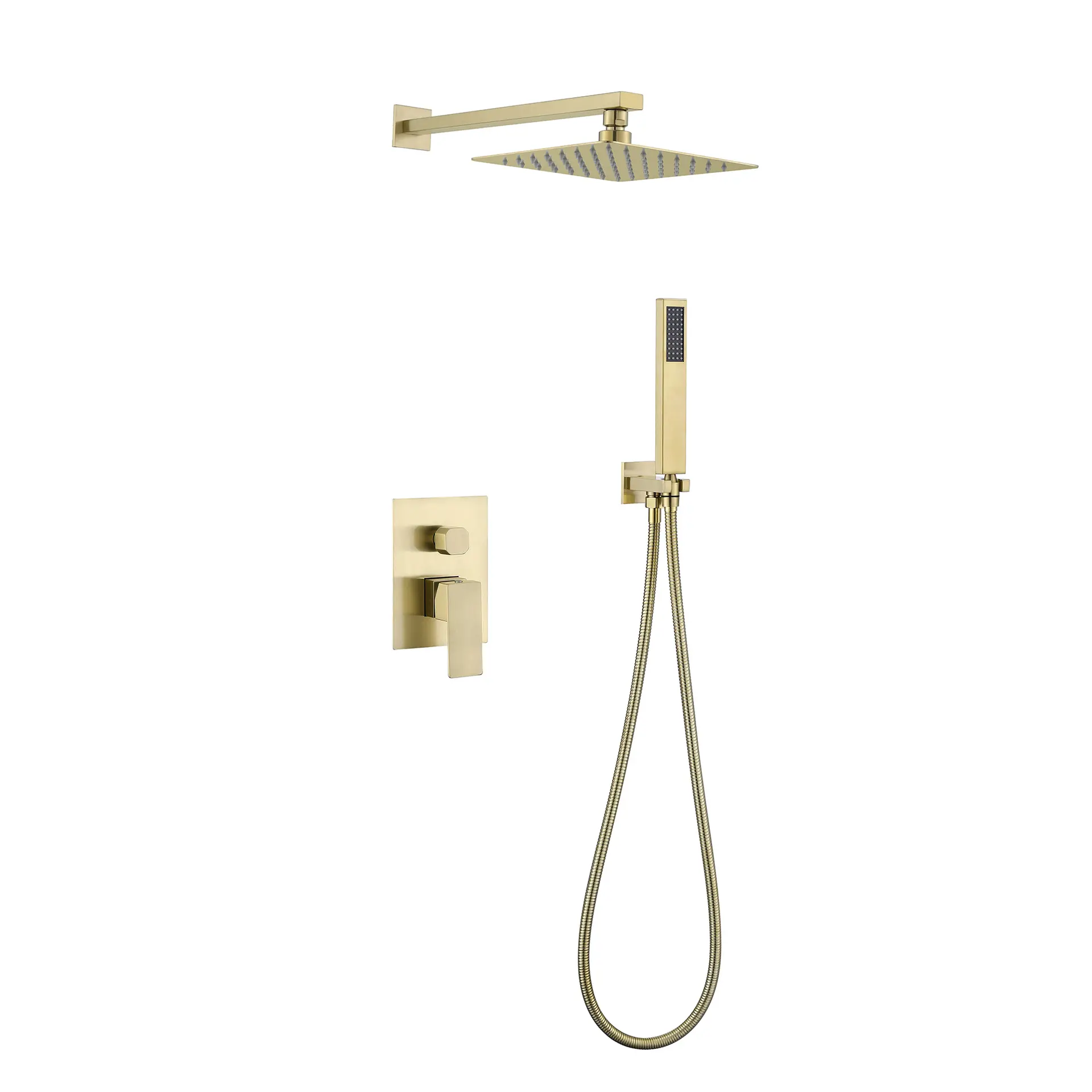 Ensemble de robinets de douche en acier inoxydable, robinetterie de douche thermostatique de luxe, ensemble de robinetterie de douche dorée pour salle de bains