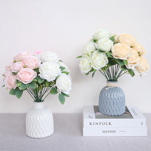 أسعار الجملة 7 رؤوس أنماط للخريف مصنوعة يدويًا زهور كبيرة ، ديكور عيد الأم وعيد الميلاد - Product Image 3