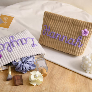 Uionen Personalized Custom-made Wool Name Cosmetic Bag for Portable <b>Toiletry</b> <b>Storage</b> and Travel/duty-free Use - Product Image 3