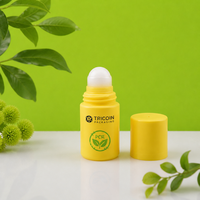 Botol Roll On Minyak Esensial Bulat Kosong 50ml 1oz 2oz Plastik Frosted Kemasan Botol Deodoran