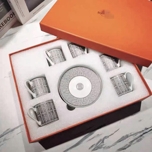 Juego de Tazas y Platos <span class=keywords><strong>H</strong></span> Home, 6 Tazas, 6 Platos, 12 Piezas, Diseño Retro de Lujo Ligero, Regalo para Té o Café de la Tarde - Product Image 5
