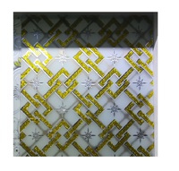 Fleur en titane en verre gravé à l'acide avec prix d'usine de glace 3mm 4mm 4.8mm 5mm décoration de maison Rectangle en argent doré plat solide