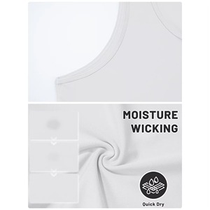 Camiseta sin Mangas para Hombre, Diseño Personalizado, Impresión por Transferencia de Calor, Secado Rápido, Transpirable, Ecológica, Tejido Elástico de Spandex/Algodón - Product Image 5