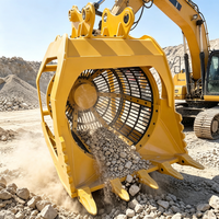 Godet de criblage pour excavatrice en acier NM450 haute résistance à l'usure de 20 tonnes pour la séparation de la terre et des roches en construction