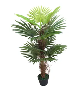 Plantas artificiais decorativas decorativas, palmeira para decoração de home office e escritório