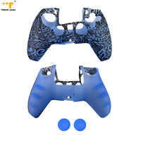 Couverture d'autocollant de gel de silicone de Camouflage de mode pour la peau de console de PS5 de contrôleur de ps5