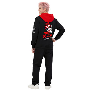 Sudadera con Capucha de Jujutsu Kaisen Yuji Itadori, Negra y Roja, para Hombre, Disfraz de Cosplay de Anime, Talla Adulto - Product Image 4