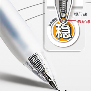 Chenguang Homework Master Double Bead King <b>Neutral</b> Pen 0.5mm Bullet Tip Quick Drying Press Activate Signature Pen For Homework - Product Image 2
