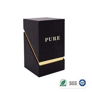 Custom Luxury Rigid Gift <b>Box</b> Matte <b>Black</b> Gold Foil Stamping Slant Top Jewelry Cosmetic Packaging <b>Box</b> Wholesale OEM - Product Image 1