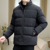 Veste d'hiver personnalisable avec logo, veste décontractée épaisse et légère pour homme, veste d'extérieur coupe-vent, tendance, chaude et élégante, veste en duvet
