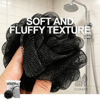 Éponge de Douche Exfoliante en Charbon de Bambou Personnalisable avec Logo – Luffa Naturelle pour Hommes et Femmes