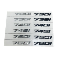 Adapté au nouveau logo BMW Série 7 740i 730i 750i 760i, autocollant de badge arrière modifié, autocollant de badge de voiture modifié.
