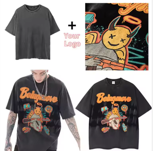T-shirt homme grande taille, imprimé personnalisé, style streetwear usé - Product Image 5