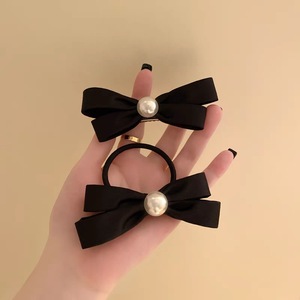 Une paire de pinces à cheveux avec nœud en ruban pour queues de cheval doubles, attaches pour cheveux de style coréen, accessoires pour cheveux de style japonais, antidérapantes - Product Image 2
