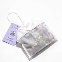 Brinelume Sachets de thé de bain biologiques aux herbes, mélange de sels de bain de l'Himalaya, rose, citron, romarin, spa pour adultes