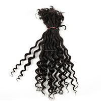 20 ciocche/confezione 1.0cm Dreadlocks Cheveux Humains estremità ricci Deep dea Locs extension per capelli