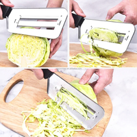 Couteau de cuisine double couche pour couper, hacher, râper le chou, la choucroute et la coleslaw