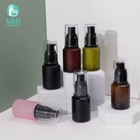 YAN Packaging – Flacon pompe/spray en verre dépoli noir mat vert de 30 ml, à épaule inclinée, vide, pour sérum et lotion, vente en gros