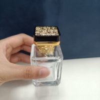 Flacons de parfum en verre transparent de luxe de 30 ml/50 ml, flacons vaporisateurs, flacons de parfum carrés transparents vides, emballage en verre