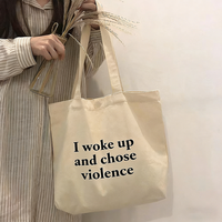 Sac fourre-tout en toile de coton vierge personnalisé avec logo imprimé, grande taille, pour la plage, les cadeaux, le shopping, avec poignée en corde et fermeture éclair ZYFS