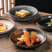 Service de table en céramique de style japonais de luxe, assiettes profondes pour soupes et poissons, pour événements et cadeaux d'affaires
